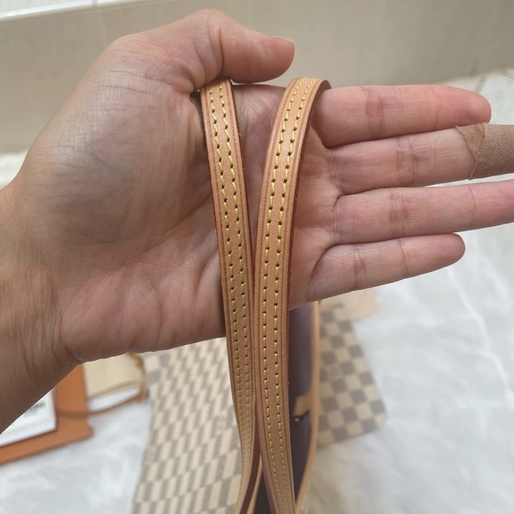 Louis Vuitton Neverfull MM Damier Azur Rose Ballerine *Made in France* - Picture 6 of 16